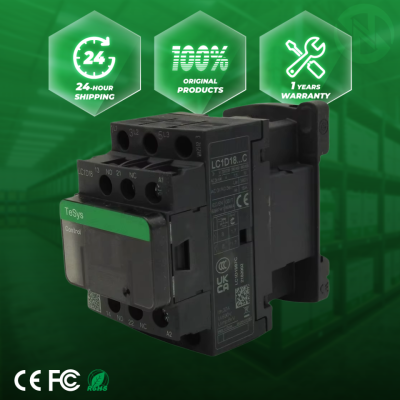 100% Original New Schneider LC1D18B7C TeSys D Series 18A 3-Pole AC Contactor