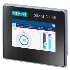SIMATIC HMI MTP400, Unified Basic Panel, touch operation, 4" widescreen TFT display, sixteen million colors, PROFINET interface, minimum configurable version WinCC Unified Basic V18 upgrade, includes open source software