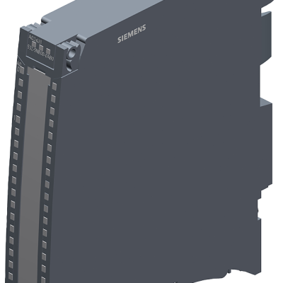 SIMATIC S7-1500 AQ 2xU/I ST 25 mm includes Push-In front connector, power supply element, cable clips, and shielded terminals.