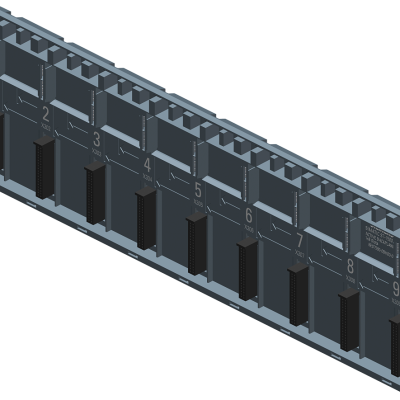 SIMATIC S7-1500 / ET 200MP Active Backplane Bus 8 slots for S7-1500 peripheral modules For hot-swappable For ET 200MP with IM 155-5 PN HF (firmware version from V4.4.1); S7-1500 mounting rails and slot covers are ordered separately