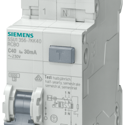 FI/LS switch, 4.5 kA, 1P+N, model AC, 300 mA, C characteristic, internal: 40 A, Un AC: 230 V