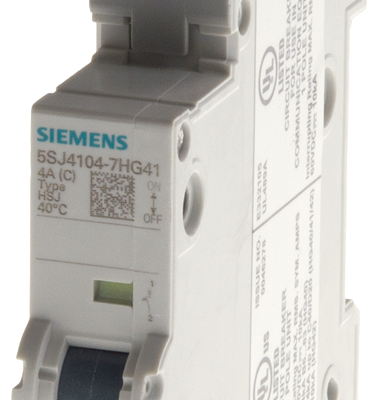 Circuit breaker 240V 10kA, 1 pole, D, 25A, depth=70mm, according to UL 489