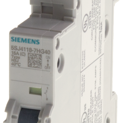Small circuit breaker, 240V, 14kA, 1 pole, B, 35A, depth=70mm, according to UL 489, same