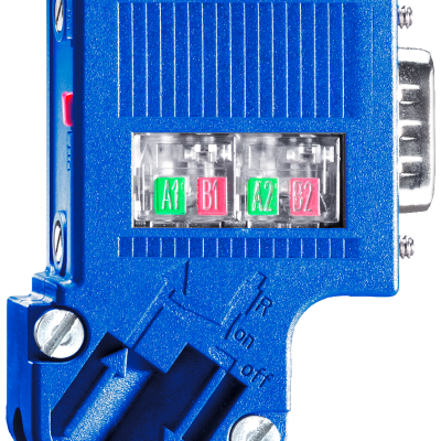 SIMATIC DP PROFIBUS connector with angled cable outlet