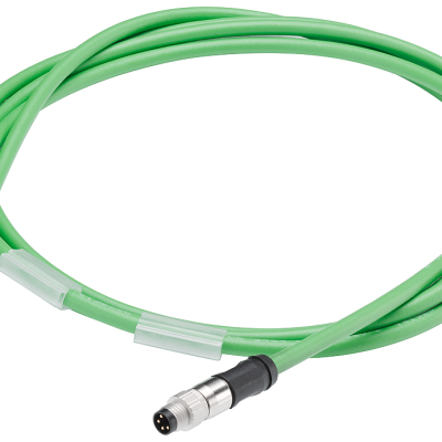Bus Conductor for ET Connection M8, One End Prefabricated with 1 M8 Connector, 4-pole