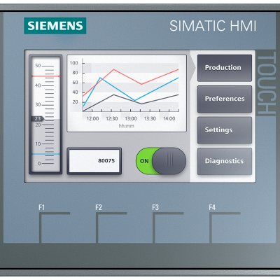SIMATIC HMI, KTP400 Basic, Simple Panel, Push-button/Touch operation, 4" TFT display