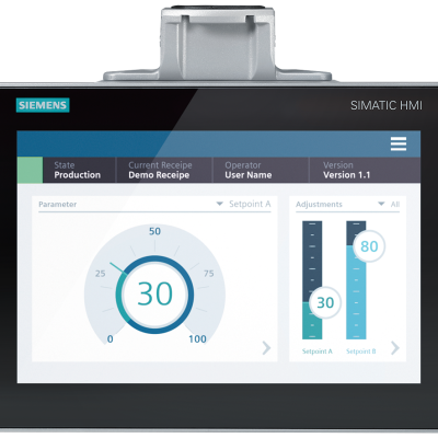 SIMATIC HMI MTP1200 PRO, for support arm (non-expandable, upper flange), 12.1" widescreen TFT (color) display