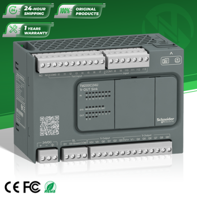 Schneider New Original 1-Year Warranty Modicon M200 PLC Controller TM200C24U Programmable Logic Controller