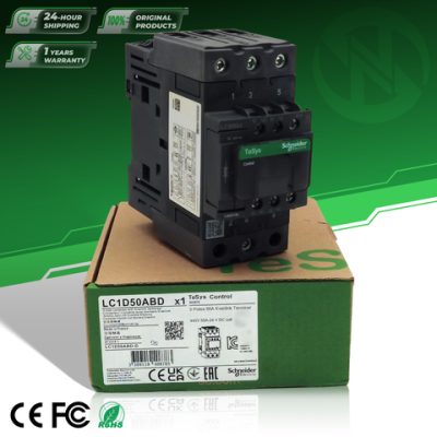 Schneider Electric TeSys D 50A Industrial Automation 24V DC Control Coil Contactor