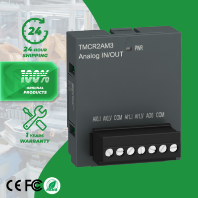 Schneider's new original TMCR2AM3 Modicon M200 analog input/output module 2AI 1AO 16 bit PLC expansion module