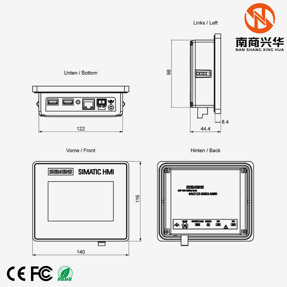 SIMATIC HMI MTP400, Unified Basic Panel, touch operation, 4" widescreen TFT display, sixteen million colors, PROFINET interface, minimum configurable version WinCC Unified Basic V18 upgrade, includes open source software - Image 6