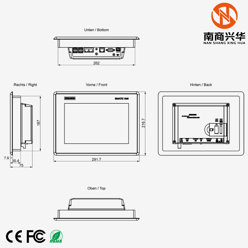 SIMATIC HMI MTP1000 Unified Smart Panel 10.1" Widescreen TFT (Color) Display - Image 3