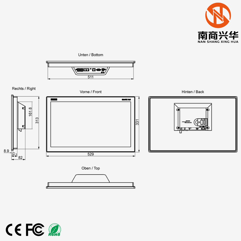 SIMATIC HMI MTP2200 Unified Smart Panel, 21.5" widescreen TFT (color) display - Image 4