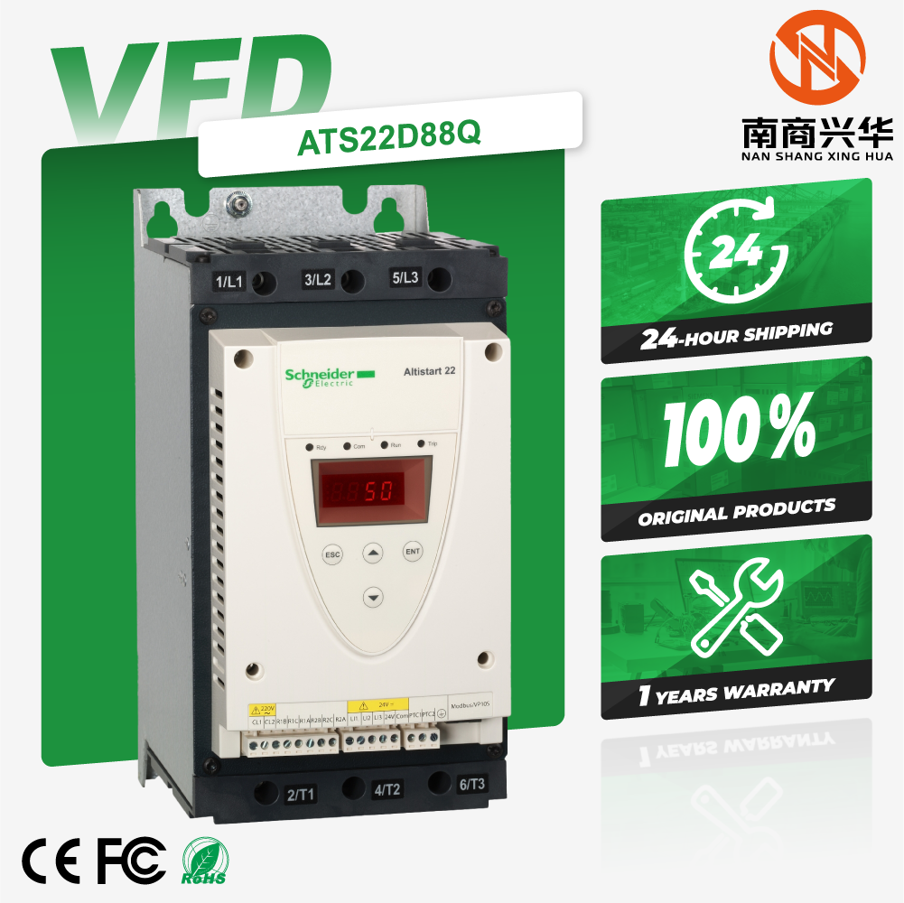 New Original Schneider Voltage 220V 88kW Variable Frequency Altiwa Process Control ATS22 Variable Frequency Drive ATS22D88Q