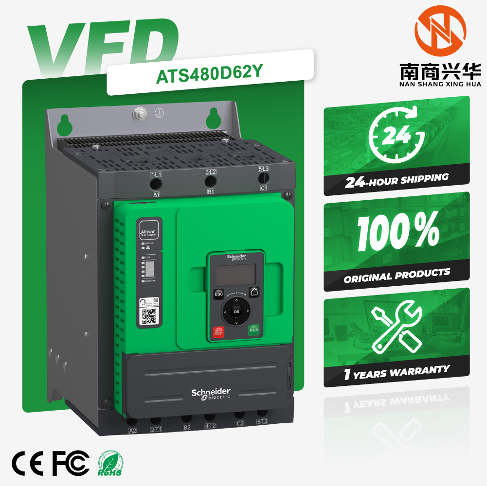 Schneider 100% brand new original Altivar ATS480 asynchronous motor 62A V/F Control 208-690V three-phase AC motor soft start ATS480D62Y