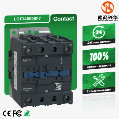100% brand new original contactor, 110VAC coil, 4P TeSys Deca series LC1D40008F7 4-pole AC contactor