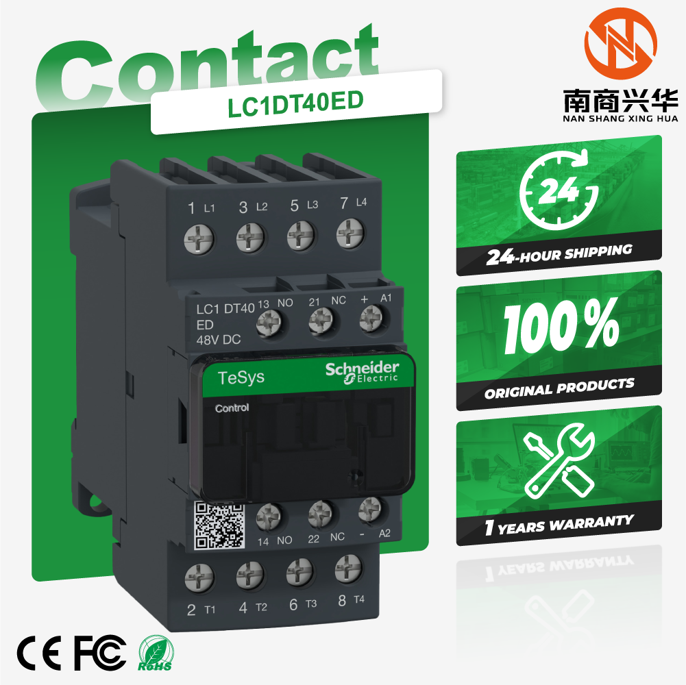 Gold Seller New Genuine Contactor 48V DC Coil 4V TeSys Deca Series LC1DT40ED 4-Pole Contactor