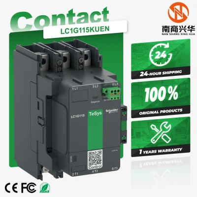 Schneider Electric offers a one-year original factory warranty for the LC1G115KUEN TeSys series three-pole AC contactor designed for motor control applications