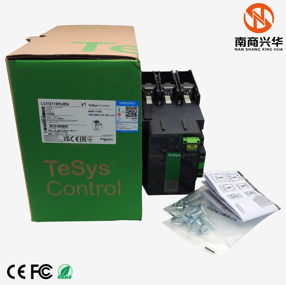 Schneider Electric offers a one-year original factory warranty for the LC1G115KUEN TeSys series three-pole AC contactor designed for motor control applications - Image 2