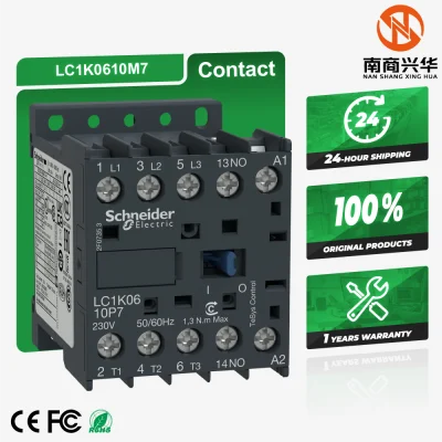 Schneider Electric New Factory Screw Terminal Connection 6A 220V 50/60Hz Three-Pole LC1K0610M7 AC Contactor