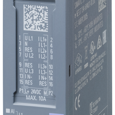 SIMATIC ET 200SP, analog input end module, analog input energy meter CT HF, for 1A or 5A current transformers, with power analysis function, suitable for U0 type base unit, channel diagnostics