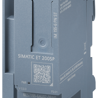 The SIMATIC ET 200SP IM 155-6 PN ST includes BA 2x RJ45 and service modules with server modules and BA 2x RJ45
