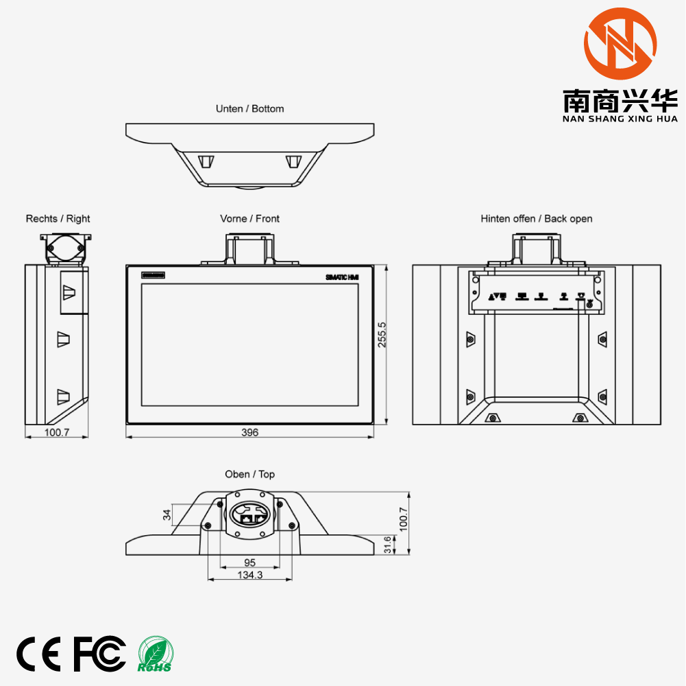 SIMATIC HMI TP1500 Comfort Pro, For Support Arm (Non-Expandable, Upper Flange), Comfort Panel, Touch Operation, 15" Widescreen TFT Display - Image 4
