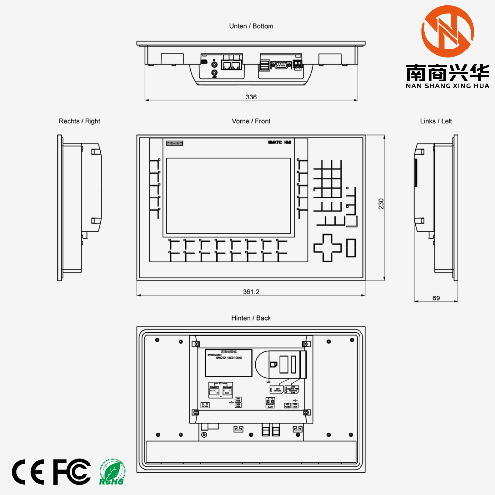 SIMATIC HMI KP900 Advanced, advanced panel, key operation, 9” widescreen TFT display - Image 4