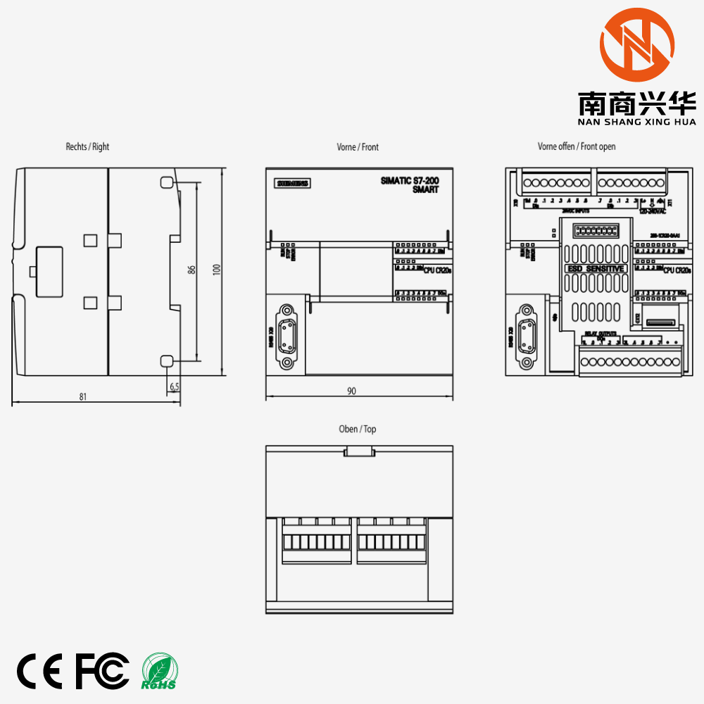 SIMATIC S7-200 SMART CPU CR20 AC/DC / Relay - Image 2