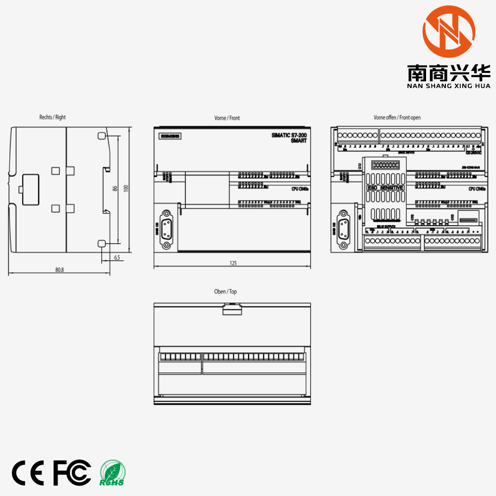 SIMATIC S7-200 SMART CPU CR40 AC/DC/Relay 24DI / 16DQ - Image 2