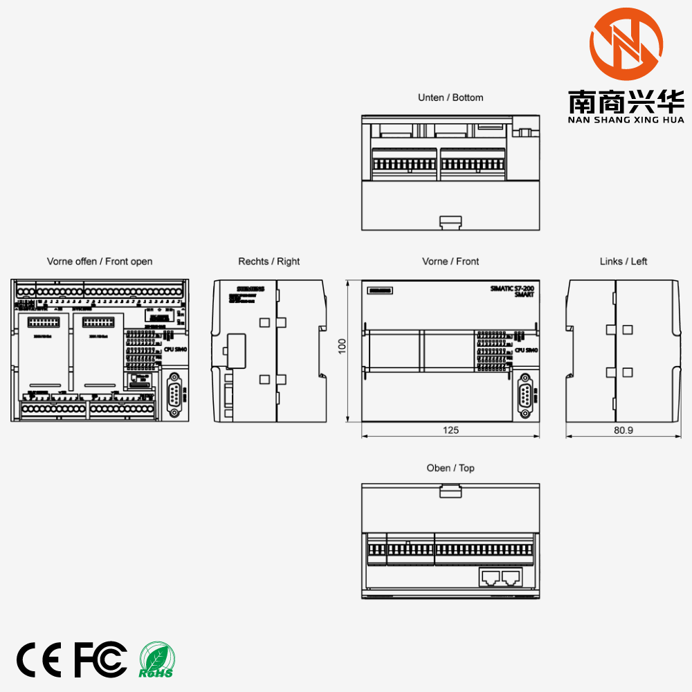 SIMATIC S7-200 SMART V3.0 PLC CPU SR40 Standard CPU Module, AC/DC/Relay, 24 Inputs/16 Outputs - Image 2