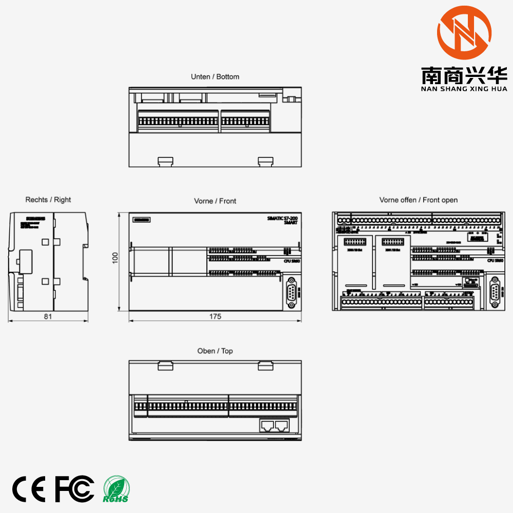 SIMATIC S7-200 SMART V3.0 PLC CPU SR60 Standard CPU Module, AC/DC/Relay, 36 Inputs/24 Outputs - Image 2