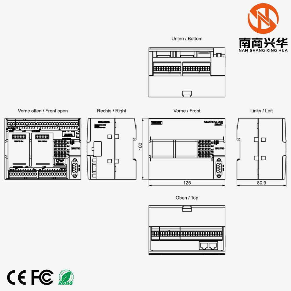 SIMATIC S7-200 SMART V3.0 PLC CPU ST40 Standard CPU Module, DC/DC/DC, 24 Inputs/16 Outputs - Image 2