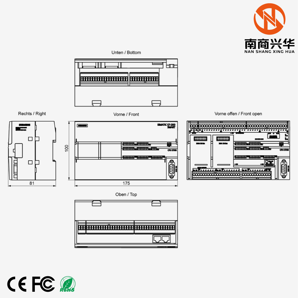 SIMATIC S7-200 SMART V3.0 PLC CPU ST60 Standard CPU Module, DC/DC/DC, 36 Inputs/24 Outputs - Image 2