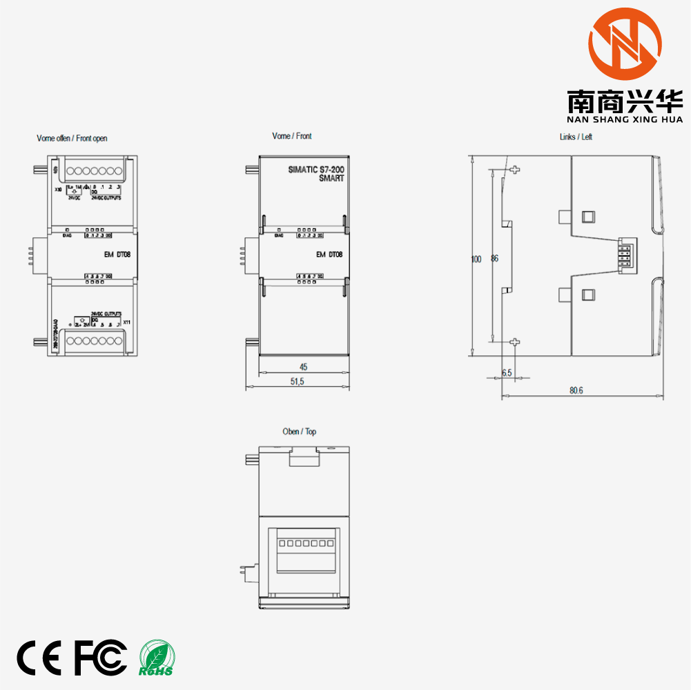 SIMATIC S7-200 SMART SM DT08, DQ 8x24 VDC/0.75 A PLC Expansion Module - Image 6