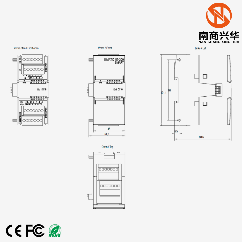 SIMATIC S7-200 SMART SM DT16, DI 8x24 VDC, DQ 8x24 VDC/0.75 A PLC Expansion Module - Image 5