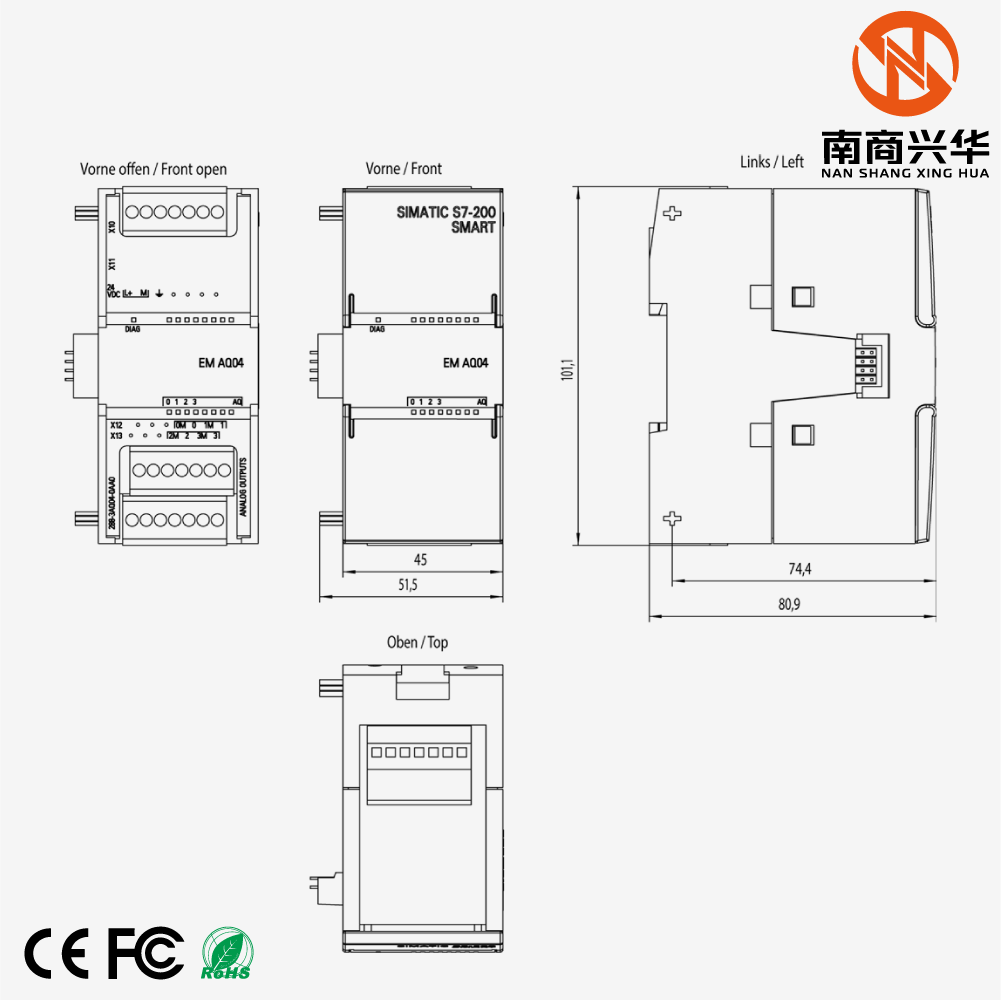 SIMATIC S7-200 SMART SM AQ04, AQ 4x11 bit - Image 2